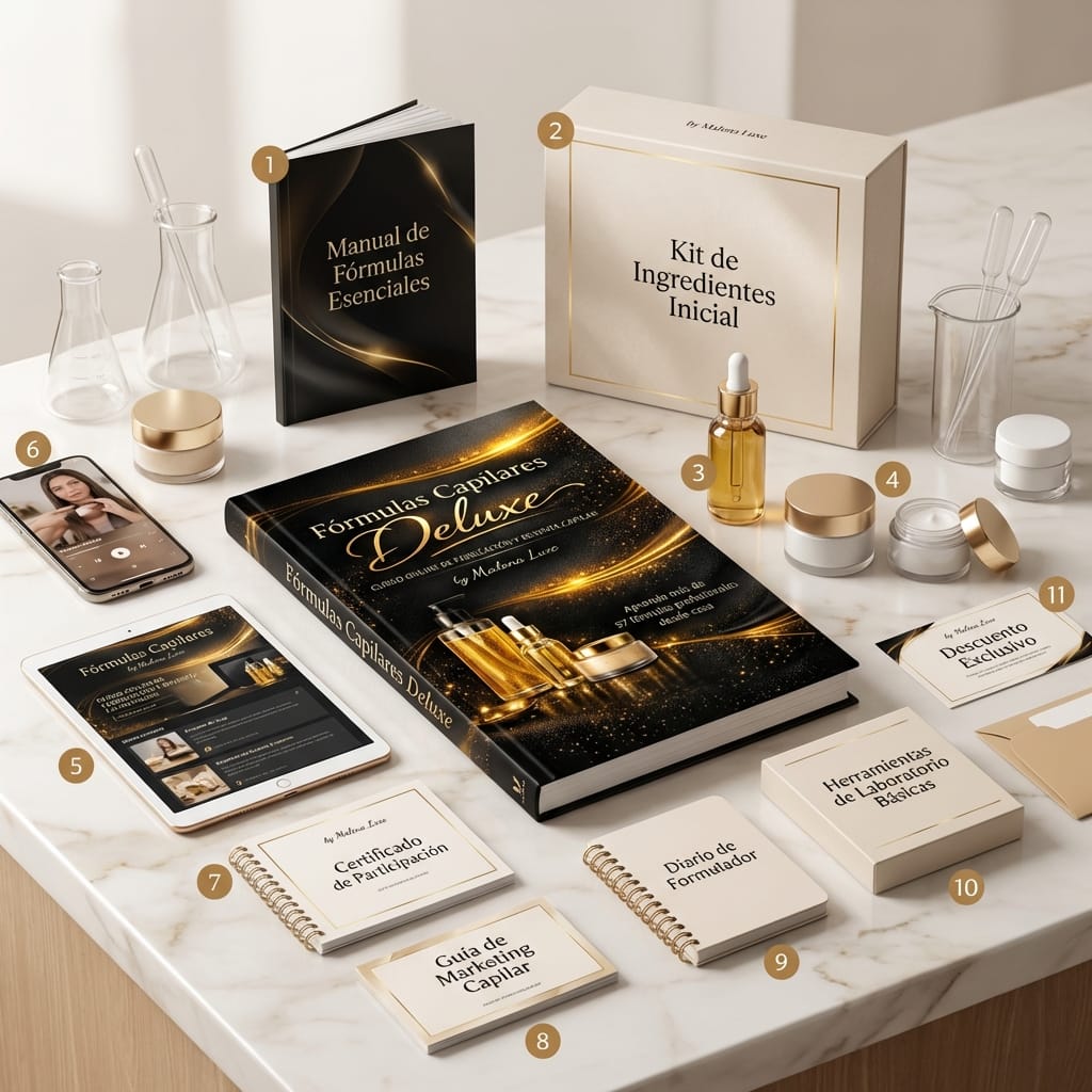 Manual Profesional de Elaboración de productos capilares + 12 Bonos de regalo